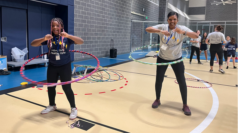 Sixth grade girl at UNCG's Active Girls-Healthy Girls Spring Break Camp